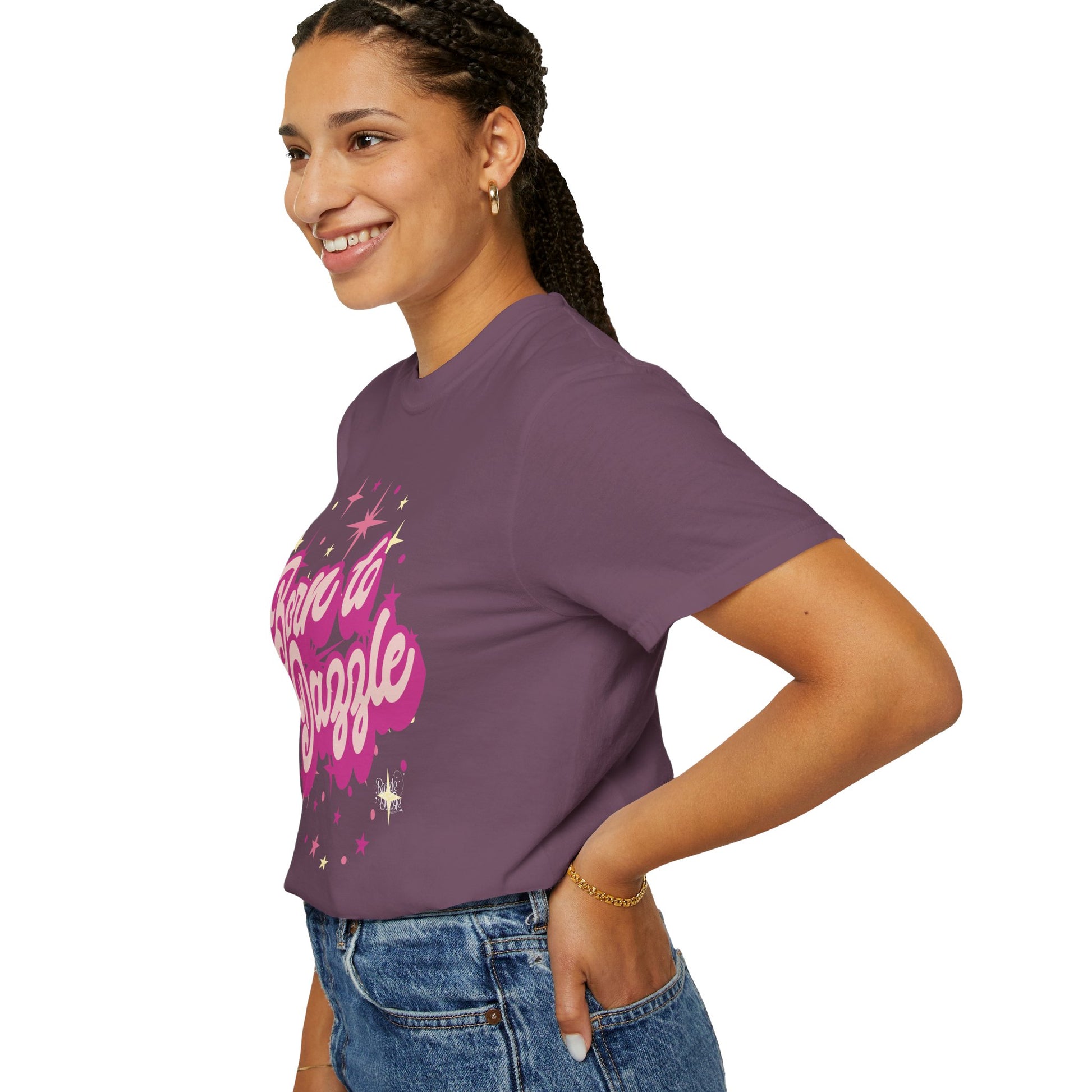 Born to Dazzle Unisex Garment-Dyed T-shirt, Graphic Tee, Vintage Style Shirt, Unique Gift, Fun Casual Wear