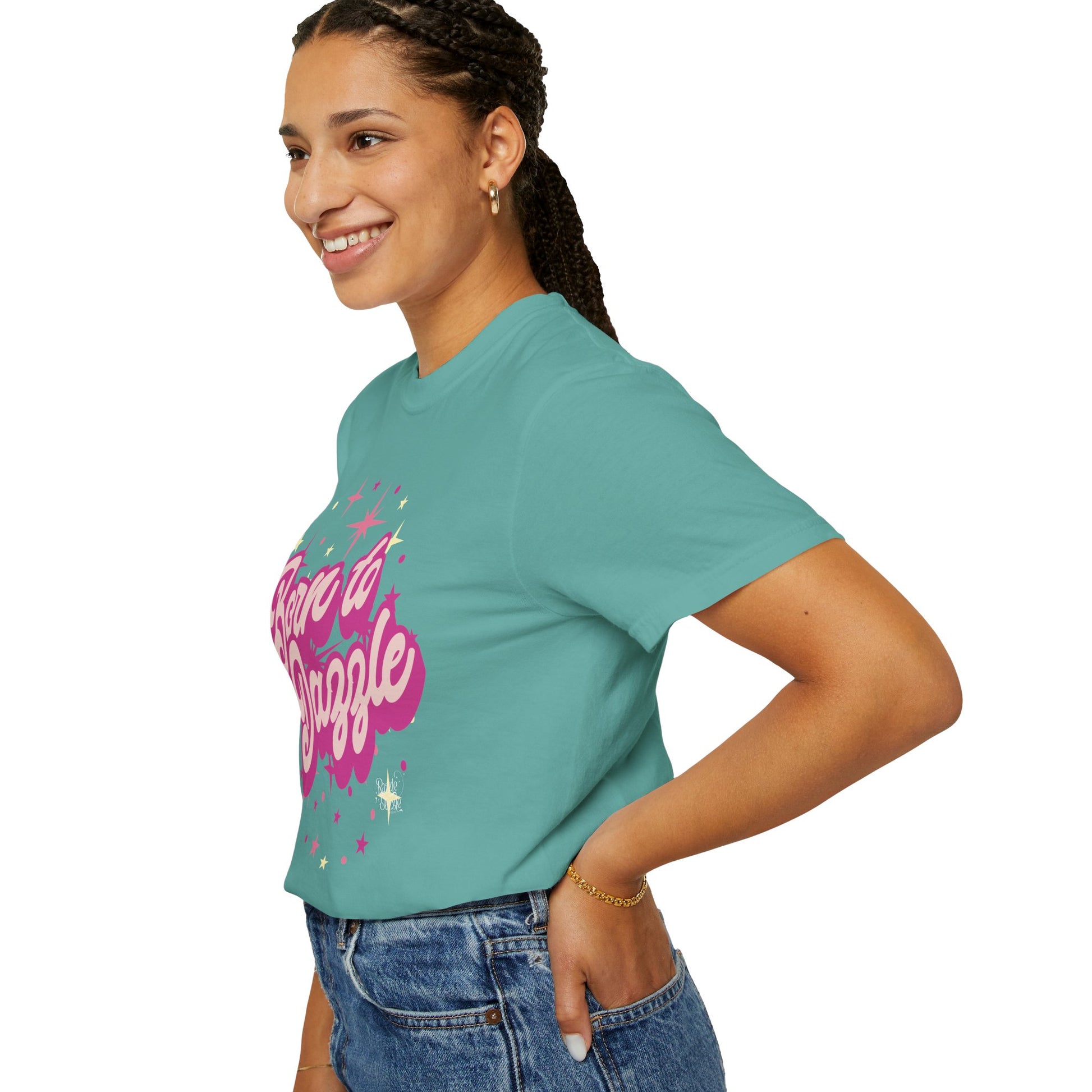 Born to Dazzle Unisex Garment-Dyed T-shirt, Graphic Tee, Vintage Style Shirt, Unique Gift, Fun Casual Wear