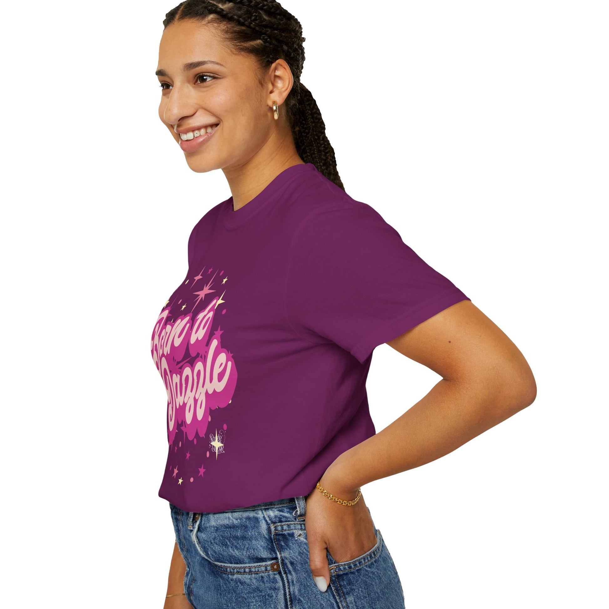 Born to Dazzle Unisex Garment-Dyed T-shirt, Graphic Tee, Vintage Style Shirt, Unique Gift, Fun Casual Wear