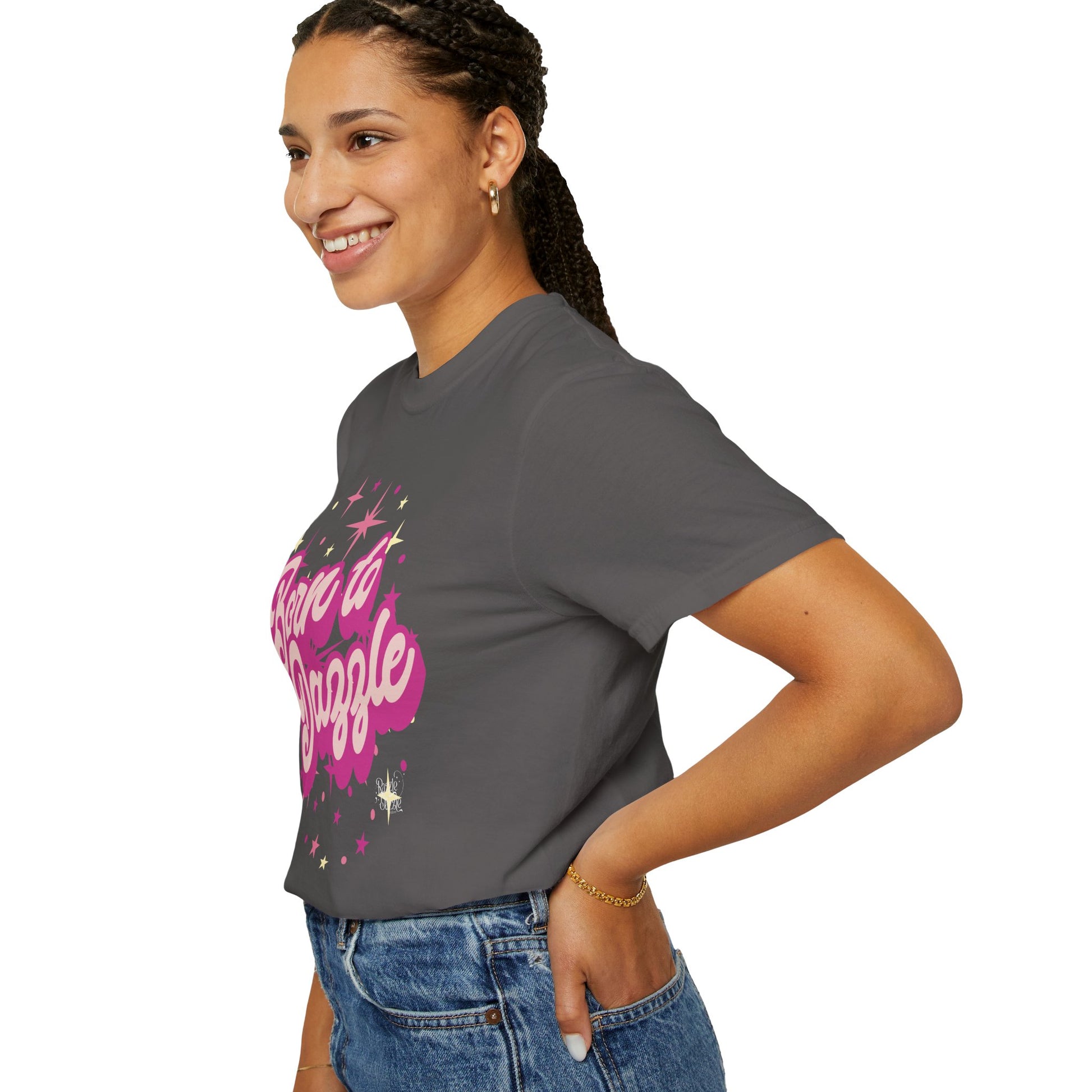 Born to Dazzle Unisex Garment-Dyed T-shirt, Graphic Tee, Vintage Style Shirt, Unique Gift, Fun Casual Wear